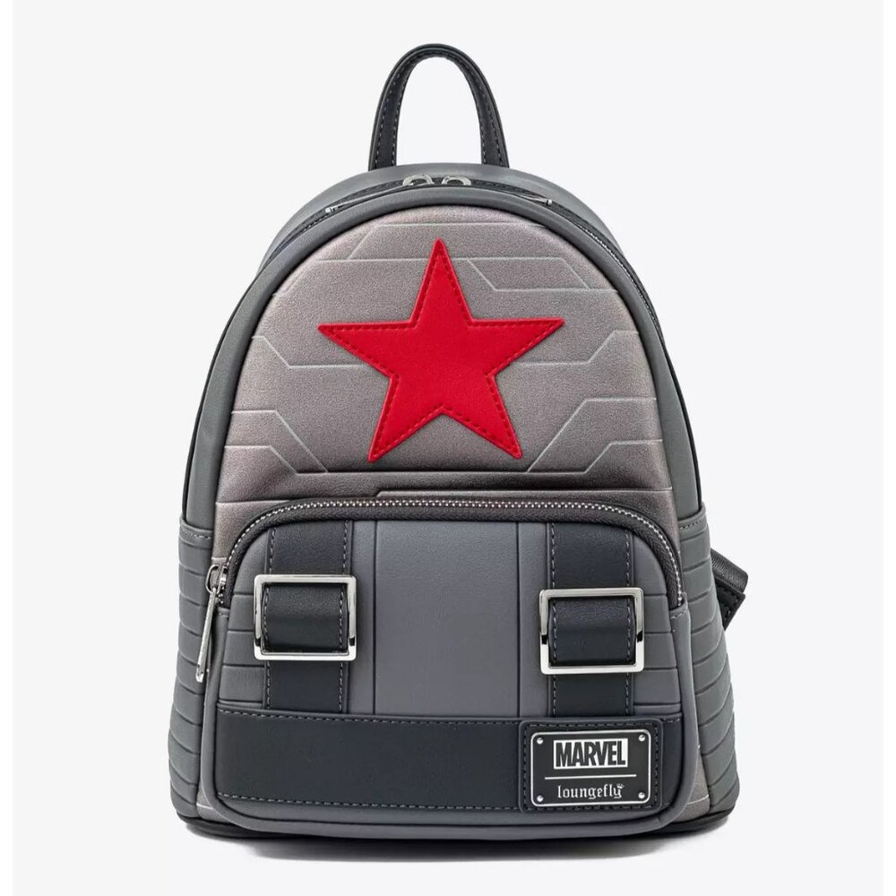 Loungefly Marvel Winter Soldier Mini Backpack and Wallet Set NWT - Picture 2 of 10